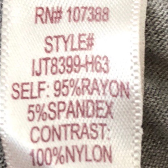 6 degrees Long sleeves Lace accent XL Grey/Black - Picture 3 of 3